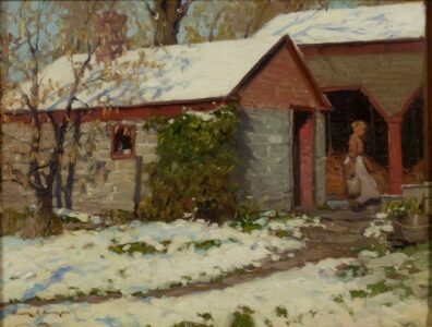 Stone House in Winter