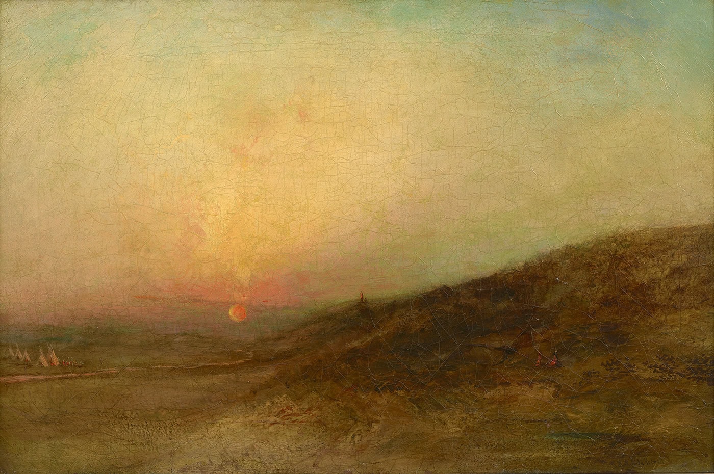 Blakelock-Indian Encampment at Sunset