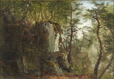 Wooded Landscape with Boulders