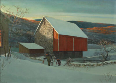 Red Winter Barn