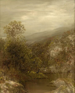 Autumn Landscape with Deer