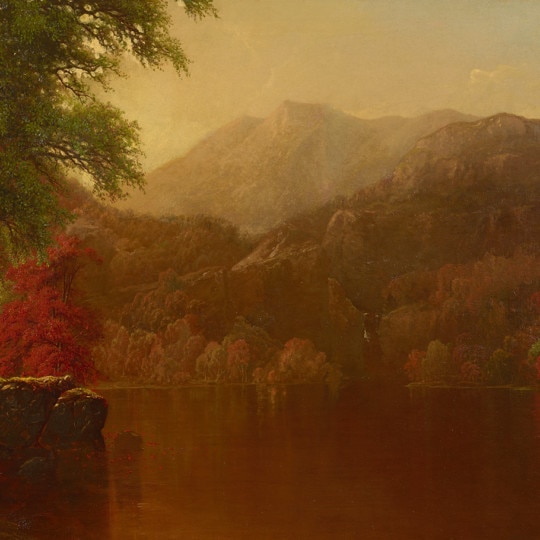 Autumn Scene with Lake