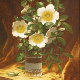 SOLD Cherokee Roses in a Glass