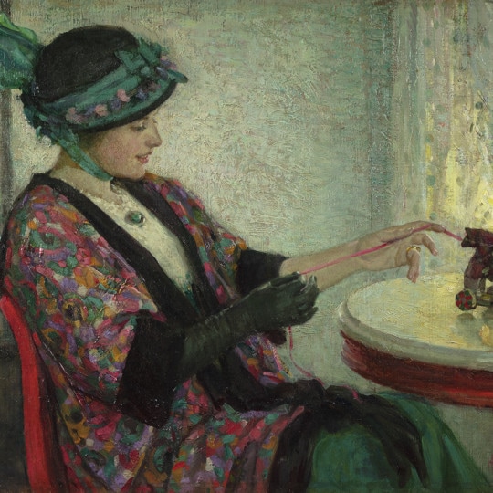 Young Woman with a Toy