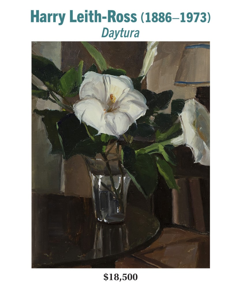 Harry Leith-Ross (1886–1973), Daytura, oil on board, American still-life painting