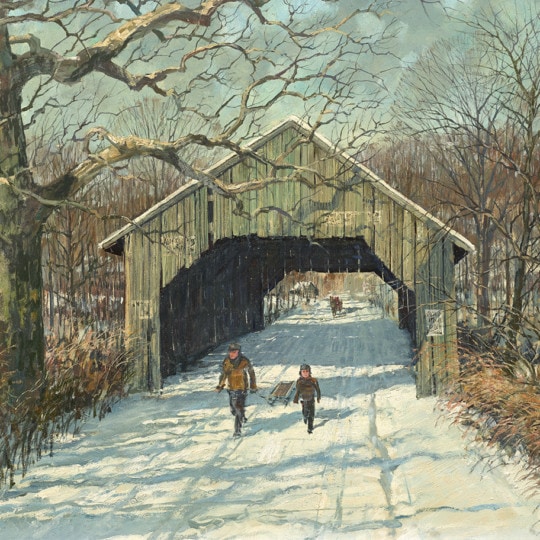 Covered Bridge in Winter