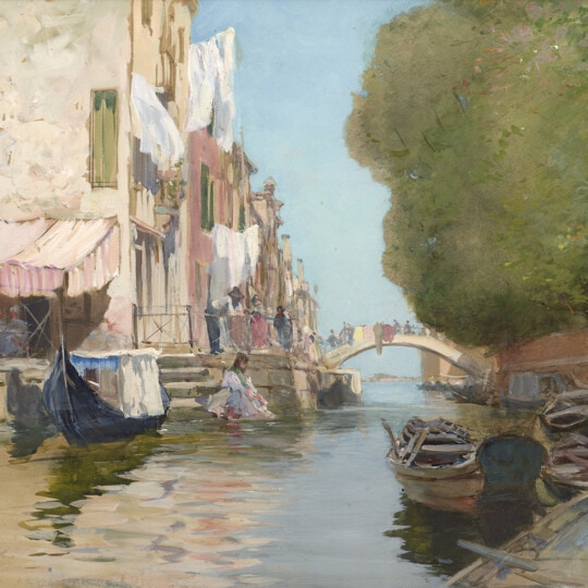 Venice (Canal View Along the Fondamenta S. Giuseppe)