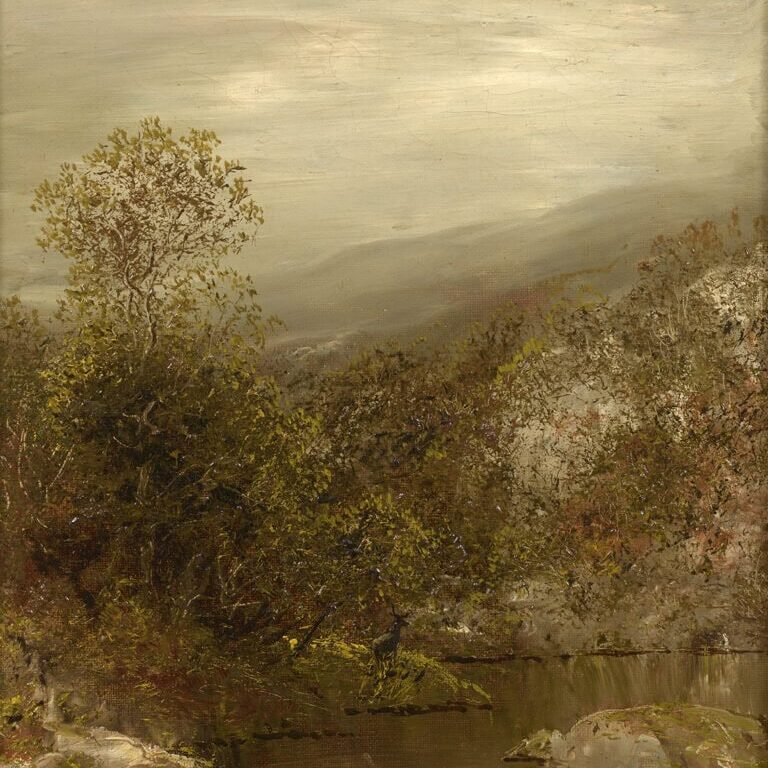 Blakelock-Autumn Landscape with Deer