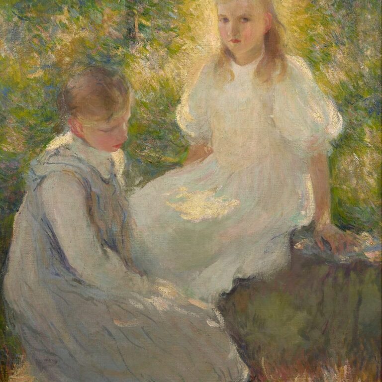 Pond-Portrait of Two Girls