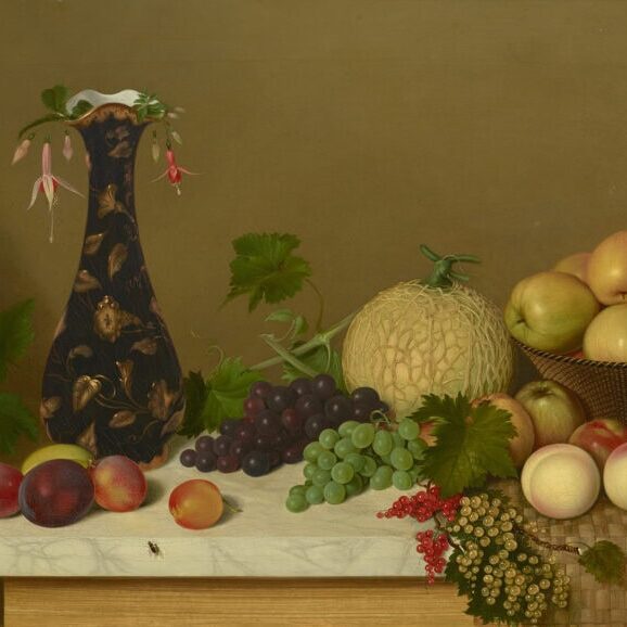 Watson, J-Still Life with Fruit and Vase on a Tabletop, 1848